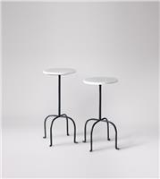 Swoon Kyla Side Table - White Marble & Matt Black RRP £309