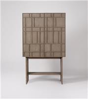 Swoon Rushden Bar Cabinet - Sandblasted Grey Mango Wood RRP &pound;909