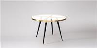 Swoon Eros Four Seater Dining Table - Brass & Black Steel RRP £499