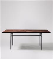 Swoon Gresham Six-Seater Dining Table - Dark Brown Mango Wood & Black RRP £909
