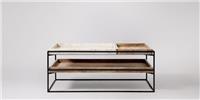 Swoon Hansel Coffee Table - Mango Wood & White Marble RRP £449