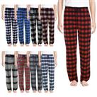 Mens Pyjama Flannel Check Bottoms Cotton PJ Pants Lounge Nightwear 1Pack Trouser - S Regular