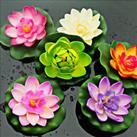Floating Plants Water Lily Artificial Lotus Flower Leaf Pond Fish Tank Home Deco