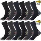 Mens Work Socks Thick Heavy Duty Boot Sock Cushion Heel Reinforced Toe Size 6-14 - 6-11, 11-14 Regul