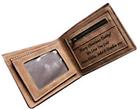 Personalized Engraved Men's Wallet Dad Vegan Leather Grandad Male Classic Gift