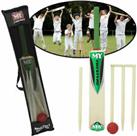Childrens Kids Size 3 Cricket Set Bat Ball Stumps & Bails Carry Bag Garden Beach