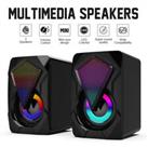 Surround Sound System LED PC Speakers Gaming Bass USB Wired Desktop Computer UK