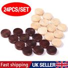 24Pcs Chess Game Accessories Backgammon Wooden Draughts Checkers Checkers Piece