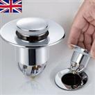 Universal Bathroom Sink Plug Stopper Wash Basin Core Bounce Up Drain Filter UK