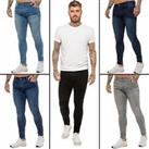 Enzo Mens Jeans Slim Fit Skinny Stretch Flex Denim Trouser Cotton Pants UK Sizes - 28, 30, 32, 34, 36, 38, 40, 42, 44 Regular