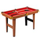 48" Pool Table Billiards Table Mini Snooker Game Set w/ Triangle Rack & Cues
