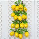 2 String Artificial Plastic Lemons Faux Lemon Fruit Crafts Wedding Home Decor
