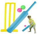 Childrens Kids Plastic Cricket Bat Stumps & Balls Set Outdoor Garden Play Toy
