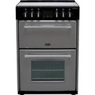 Belling Farmhouse60E 60cm Free Standing Electric Cooker with Ceramic Hob Silver