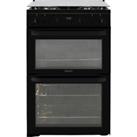 Hotpoint HDM67G0CCB/UK Gas Cooker with Gas Hob 60cm Free Standing Black A+/A+