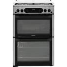 Hotpoint HDM67G0CCX/UK Gas Cooker with Gas Hob 60cm Free Standing Silver A+/A+
