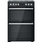 Hotpoint HDM67G9C2CSB/UK Free Standing Dual Fuel Cooker with Gas Hob 60cm Black