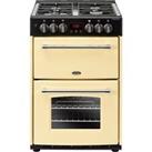Belling Farmhouse60DF Free Standing Dual Fuel Cooker with Gas Hob 60cm Cream