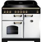 Rangemaster CDL100EIWH/B Classic Deluxe 99cm Electric Range Cooker 5 Burners