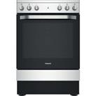 Hotpoint HS67V5KHX/UK 60cm Free Standing Electric Cooker with Ceramic Hob Inox