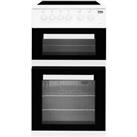Beko KDC5422AW 50cm Free Standing Electric Cooker with Ceramic Hob White A