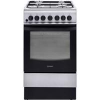 Indesit IS5G4PHX Free Standing Dual Fuel Cooker with Gas Hob 50cm Silver A