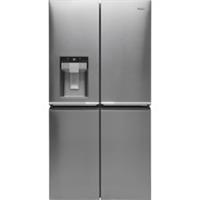 Haier HCR7918EIMP 91cm Frost Free American Fridge Freezer Platinum Inox E Rated