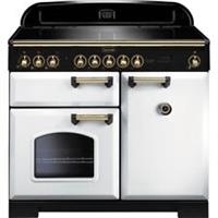 Rangemaster CDL100EIWH/B Classic Deluxe 99cm Electric Range Cooker 5 Burners