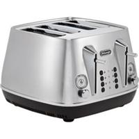 De'Longhi CTI4003.M Distinta X 4 Slice Toaster Silver