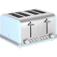 Swan ST19020BLN Retro 4 Slice Toaster Blue