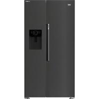 Beko ASN652VPZ 91cm American Fridge Freezer Black Steel E Rated