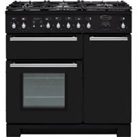 Rangemaster TOLP90DFFGB/C Toledo + 90cm Dual Fuel Range Cooker 5 Burners Black