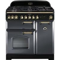Rangemaster CDL90DFFSL/B Classic Deluxe 90cm Dual Fuel Range Cooker 5 Burners