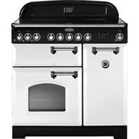 Rangemaster CDL90ECWH/C Classic Deluxe 90cm Electric Range Cooker 5 Burners A/A