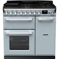 Rangemaster ESDL90DFPMSB/CM1 Estel Deluxe 90cm Dual Fuel Range Cooker 5 Burners