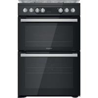 Hotpoint HDM67G9C2CSB/UK Free Standing Dual Fuel Cooker with Gas Hob 60cm Black