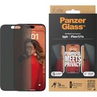 PanzerGlass Privacy Glass Screen Protector For iPhone 15 Pro - Ultra-Wide Fit