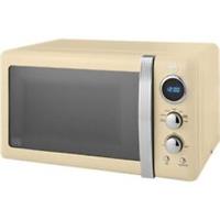 Swan SM22030LCN 800 Watt 20 Litres Free Standing Microwave Cream