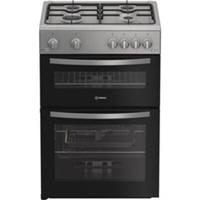 Indesit IDG6GS Gas Cooker 60cm Free Standing Silver New