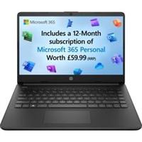 HP 14 Laptop 4 GB RAM 128GB Intel Celeron N Windows 11 Home Microsoft 365