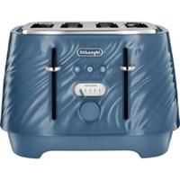 De'Longhi CTDS4003.BL Ballerina Seta 4 Slice Toaster Blue