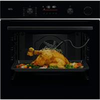 AEG TR6PB521SB 6000 SenseCook Built In 60cm Electric Single Oven Black A++