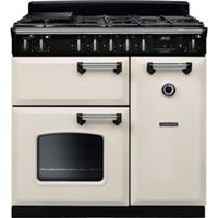 Rangemaster CL90DFPPCR/CM1 Classic 90cm Dual Fuel Range Cooker 5 Burners Cream