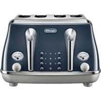 De'Longhi CTOC4003.BL Icona Capitals 4 Slice Toaster Blue