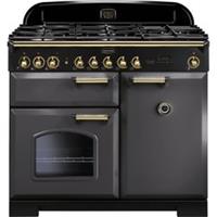 Rangemaster CDL100DFFSL/B Classic Deluxe 99cm Dual Fuel Range Cooker 5 Burners
