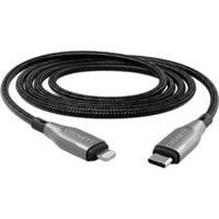 Cygnett Black Armoured Lightning To USB-C Cable - 1m