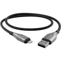 Cygnett Black / Grey Armoured Lightning To USB-A Cable - 1m
