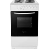 Midea MFO20DME4H109-WH 50cm Free Standing Electric Cooker with Solid Plate Hob