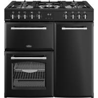 Belling 444411820 Farmhouse 90DF 90cm Dual Fuel Range Cooker 5 Burners Black