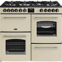 Belling 444411830 Farmhouse 100DF 100cm Dual Fuel Range Cooker 7 Burners Cream
